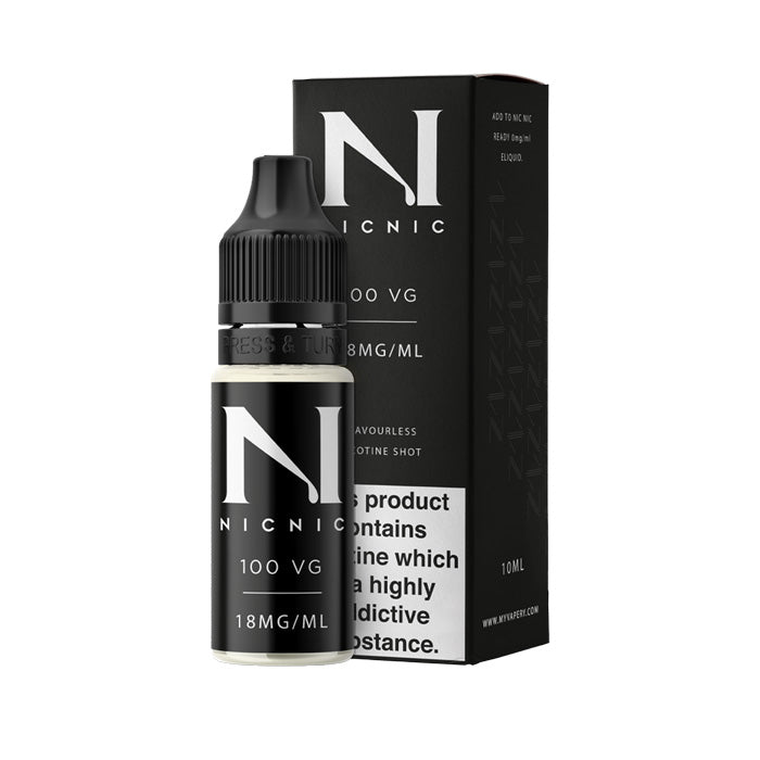 Nic Nic 10ml Nic Shot 18mg 100VG and Box