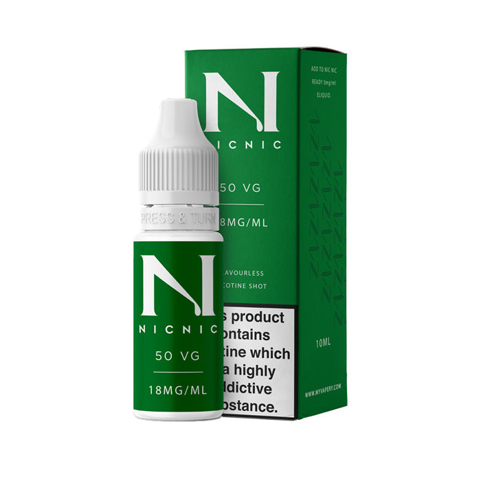 Nic Nic 10ml Nic Shot 18mg 50VG and Box