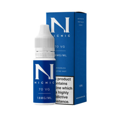 Nic Nic 10ml Nic Shot 18mg 70VG and Box