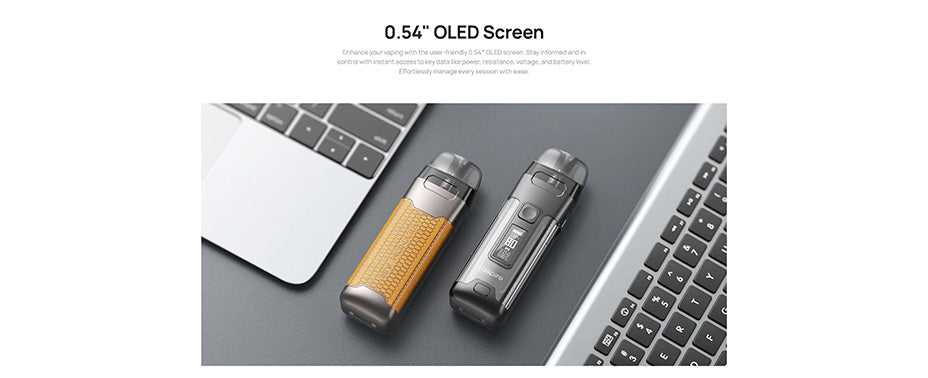 Banner showing the Aspire Veynom Air Kit's Screen