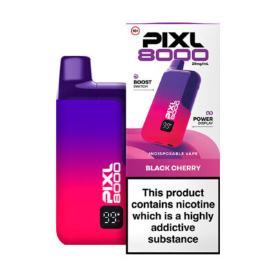 Black Cherry PIXL 8000 Prefilled Pod Kit and Box