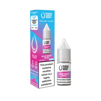Blue Sour Razz 10ml Nic Salt E-Liquid by Pukka Juice 5000