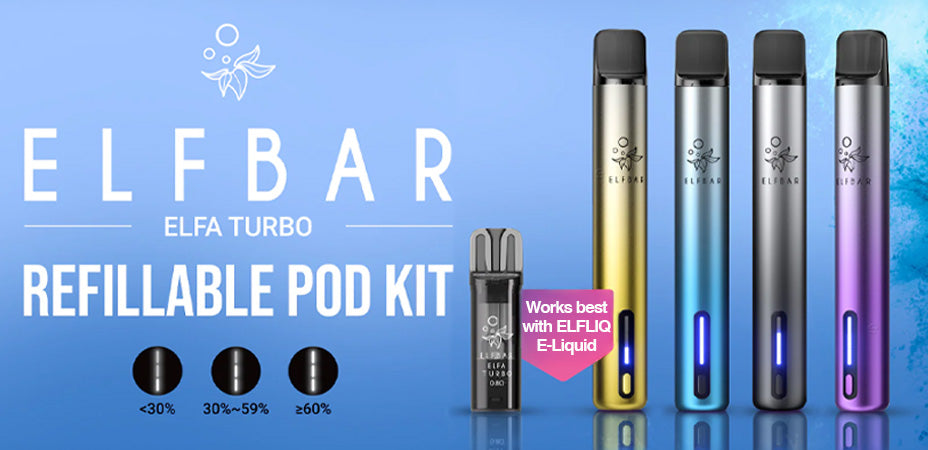 Banner showing the Elf Bar Elfa Turbo Pod Kit