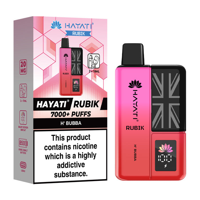 H Bubba Hayati Rubik 7000 Prefilled Pod Kit and Box