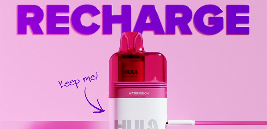 Banner showing the Hula 7000 Prefilled Pod Kit's Rechargeable Battery