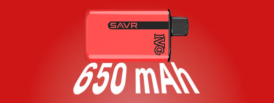 Banner showing the IVG Savr Prefilled Pod Kit's Battery