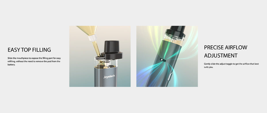 Easy Filling and Adjustable Airflow