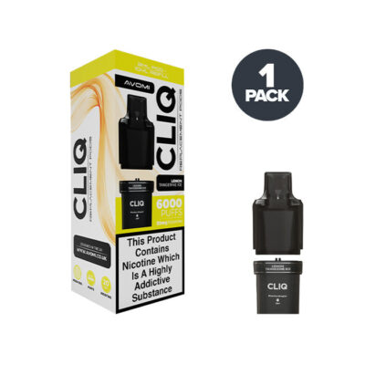 Lemon Tangerine Ice Avomi Cliq 6000 Pre-filled Pod and Box