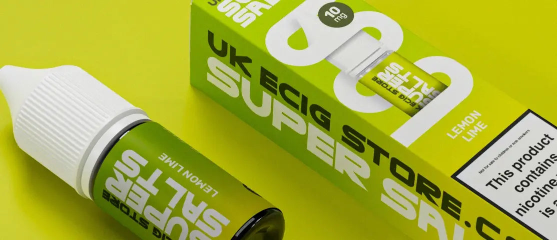 Banner showcasing the flavour of Lemon Lime by UK Ecig Store Super Salts