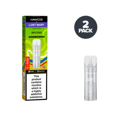 Lost Mary vape pod packaging with a clear pod on a white background