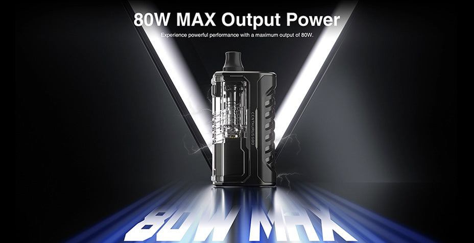 Banner showing the Lost Vape Centaurus G80 AIO Kit's Max Wattage