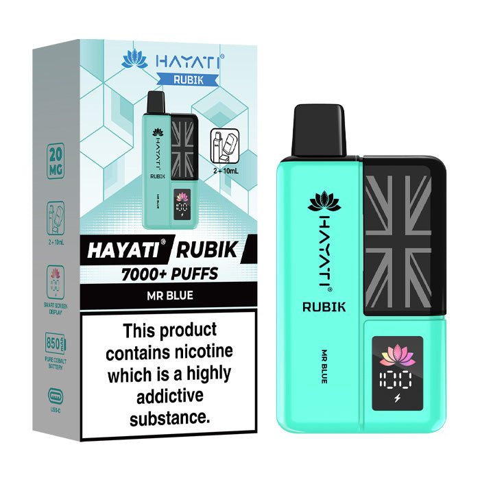 Mr Blue Hayati Rubik 7000 Prefilled Pod Kit and Box