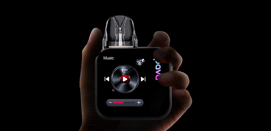 Banner showing the Pava Horiz Ultra Vape Kit's Music Control Feature
