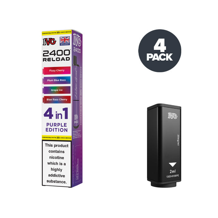 Purple Edition IVG 2400 Reload Prefilled Pod and Box