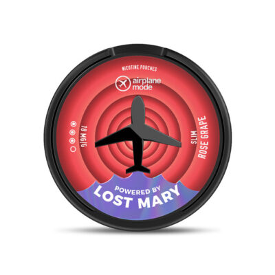 18mg Rose Grape Nicotine Pouches by Lost Mary Airplane Mode