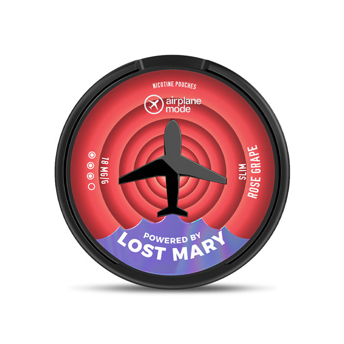 18mg Rose Grape Nicotine Pouches by Lost Mary Airplane Mode