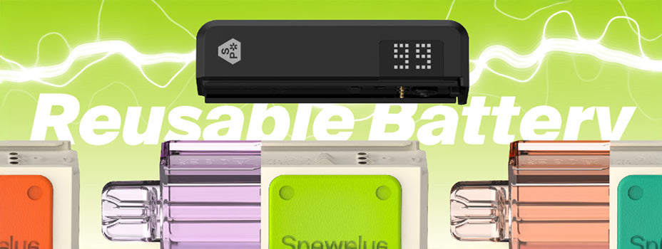 Banner showing the Snowplus Swift Prefilled Pod Kit's Battery