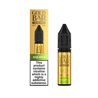 Sour Apple 10ml Nic Salt E-Liquid by Gold Bar