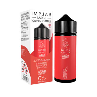 Strawberry Raspberry & Cherry Ice 100ml Shortfill by Imp Jar Large