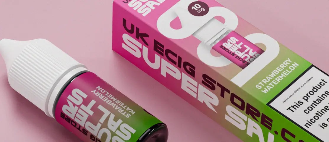Banner showcasing the flavour of Strawberry Watermelon by UK Ecig Store Super Salts