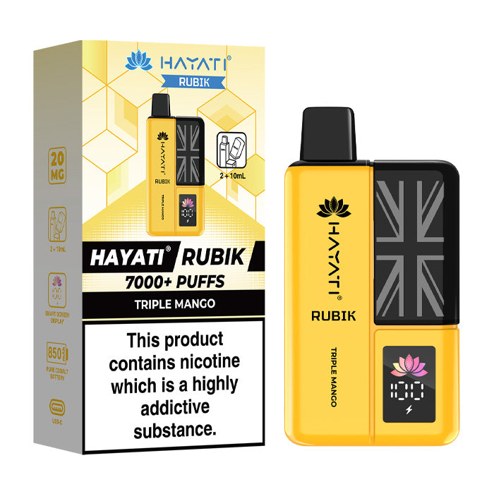Triple Mango Hayati Rubik 7000 Prefilled Pod Kit and Box