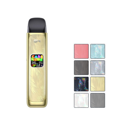 Uwell Caliburn G4 Pod Kit with eight squares showcasing all available colours