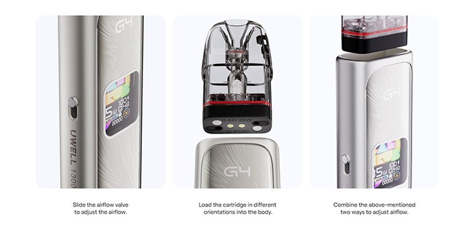 Banner showing the Uwell Caliburn G4 Pod Vape Kit's Airflow Control