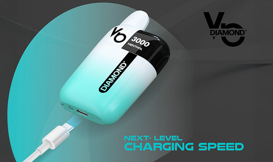 Image showing the Vapes Bars Diamond 3000 Pod Kit Charging