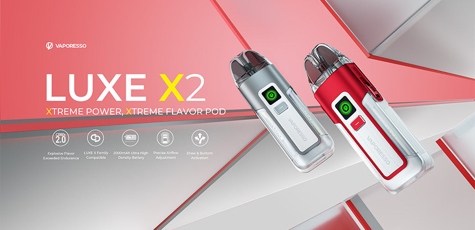 Banner showing the Vaporesso Luxe X2 Pod Kit