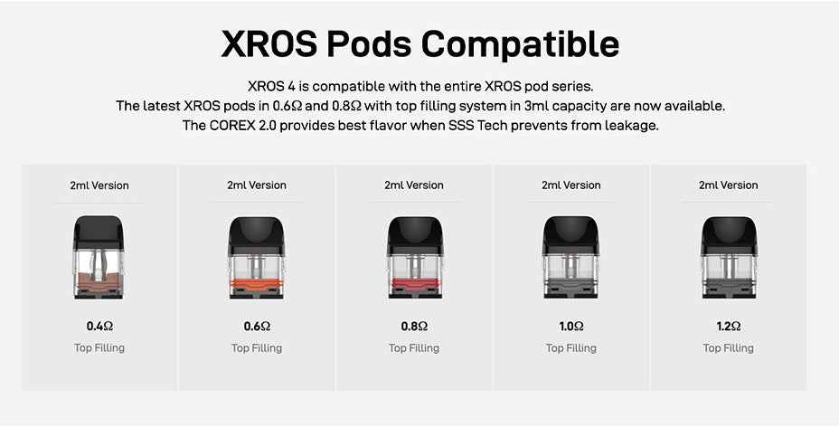 Full Compatibility with the Vaporesso Xros Pod Range
