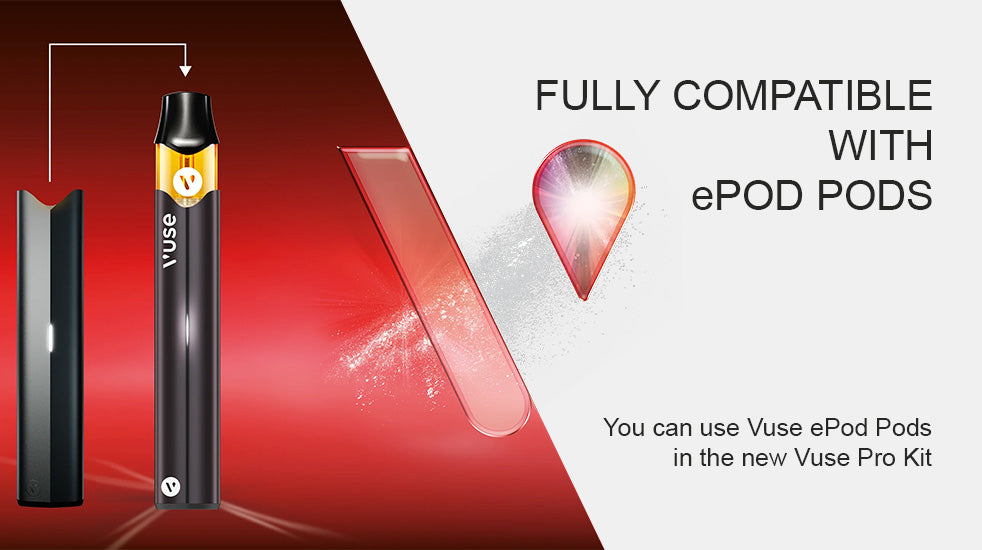 Banner showing the Vuse Pro Pod Kit and Vuse ePod replacement pods