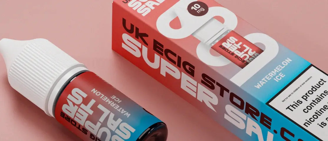 Banner showcasing the flavour of Super Salts Watermelon Ice