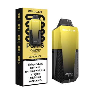 Banana Ice Elux Cyberover 6K Prefilled Pod Kit and Box