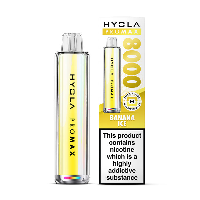 Banana Ice Hyola Pro Max 8000 Prefilled Pod Kit and Box