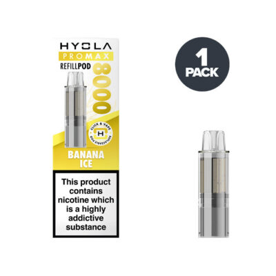 Banana Ice Hyola Pro Max 8000 Prefilled Pod and box.