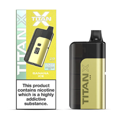 Banana Ice Titan X Prefilled Pod Kit and Box