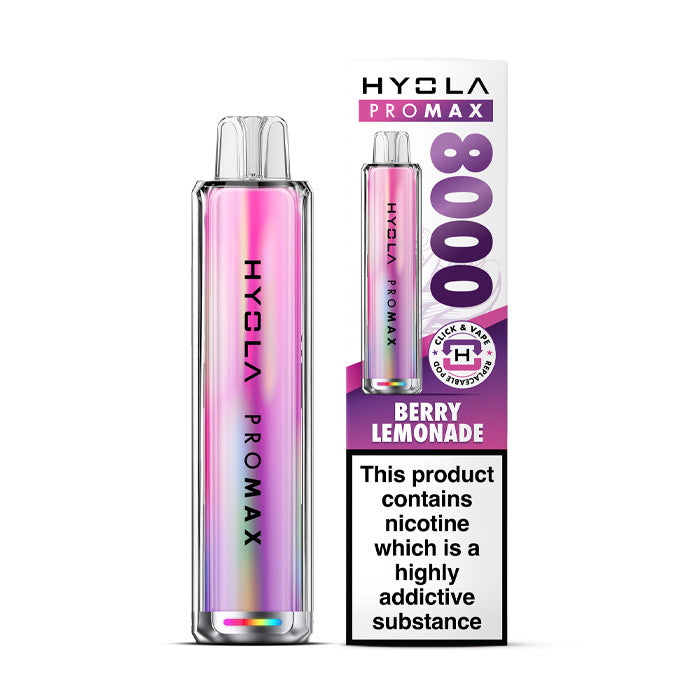 Berry Lemonade Hyola Pro Max 8000 Prefilled Pod Kit and Box