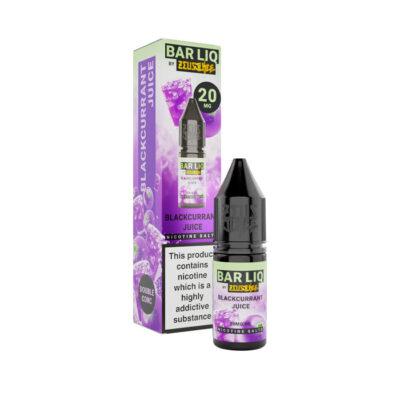 Blackcurrant Juice 10ml Bar Liq Nic Salt E-Liquid and Box by Zeus Juice