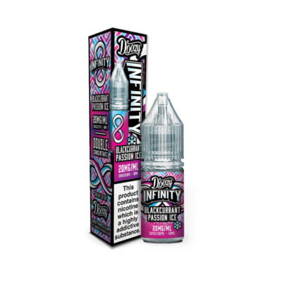 Blackcurrant Passion Ice Nic Salt E-Liquid and Box by Doozy Infinity