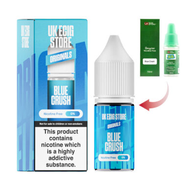 UK Ecig Store Blue Crush 10ml E-liquid with Box and Old Packaging