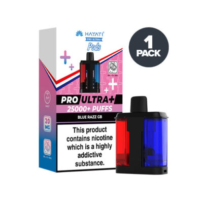 Blue Razz GB Hayati Pro Ultra Plus Prefilled Pod and Box