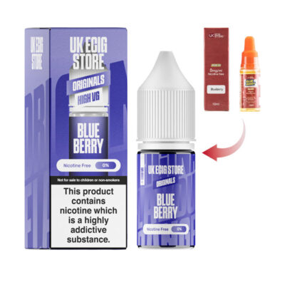 UK Ecig Store Blueberry High VG 10ml E-liquid with Box and Old Packaging