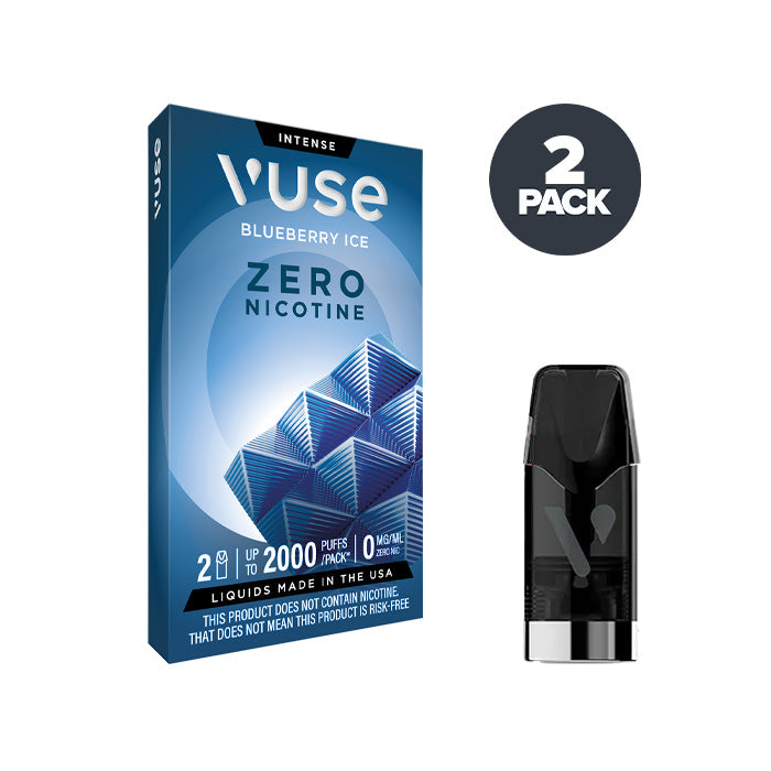 Blueberry Ice 0mg Vuse Intense Pod and Box