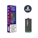Blueberry Sour Raspberry Elux Legend 1500 2 in 1 Prefilled Pod and Box