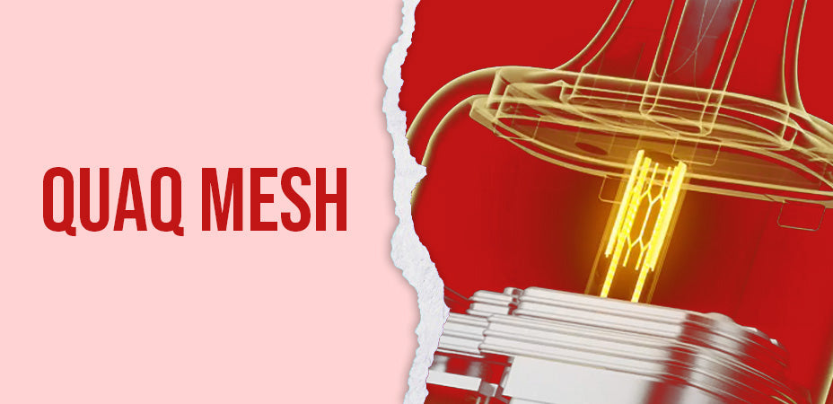 Banner showing the Lost Mary BM6000 Prefilled Pod Kit's QUAQ Mesh Coil