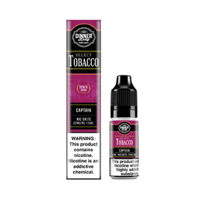 Captain Tobacco Nic Salt E-Liquid by Dinner Lady Select Tobacco and Box