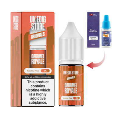 UK Ecig Store Caramel Royale 10ml E-liquid with Box and Old Packaging