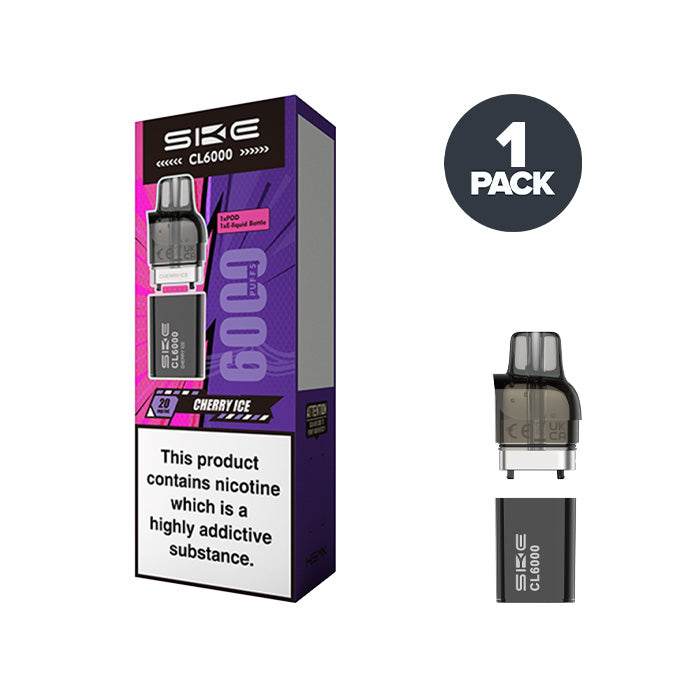 Cherry Ice SKE CL6000 Prefilled Pod and Box