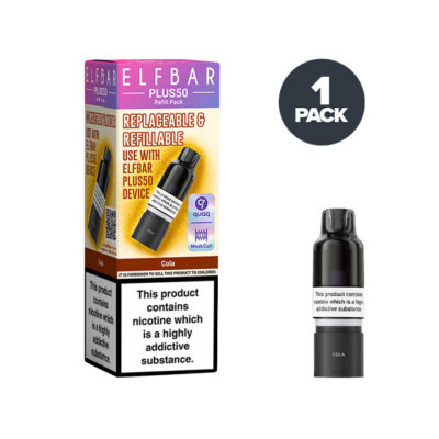 Cola Elf Bar Plus 50 Prefilled Pod and Box