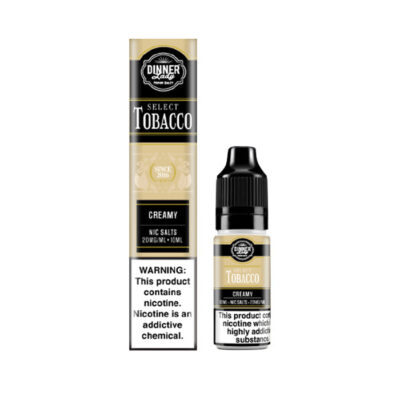 Creamy Tobacco Nic Salt E-Liquid by Dinner Lady Select Tobacco and Box